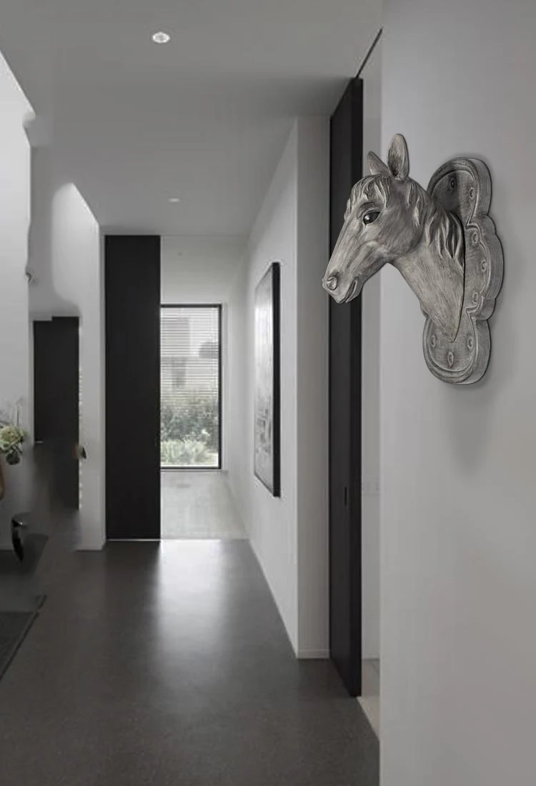 Американский Ретро Олень овца носорог лошадь Стерео голова животного настенный