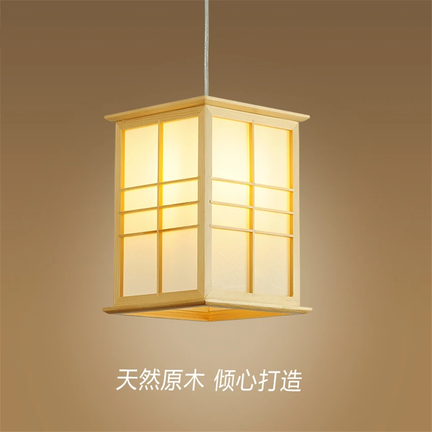 売却 日本の木材ランタンペンダントライトレストラン料理寿司ダイニングルームベッドルームリビングルーム北欧ぶら下げライト照明