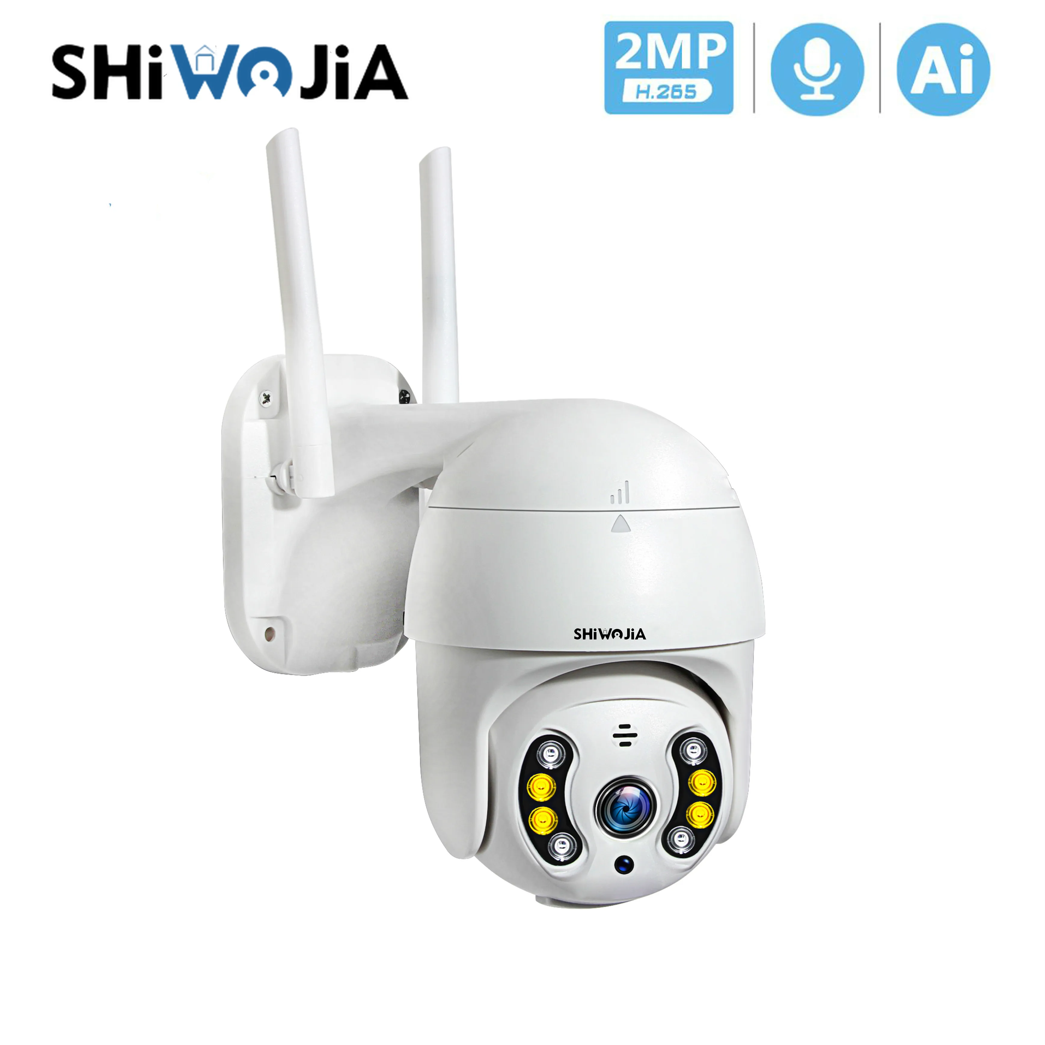 

SHIWOJIA 1080P PTZ Wireless IP Camera Home Outdoor WiFi Security CCTV Camera Auto Tracking Waterproof Surveillance Human Detect