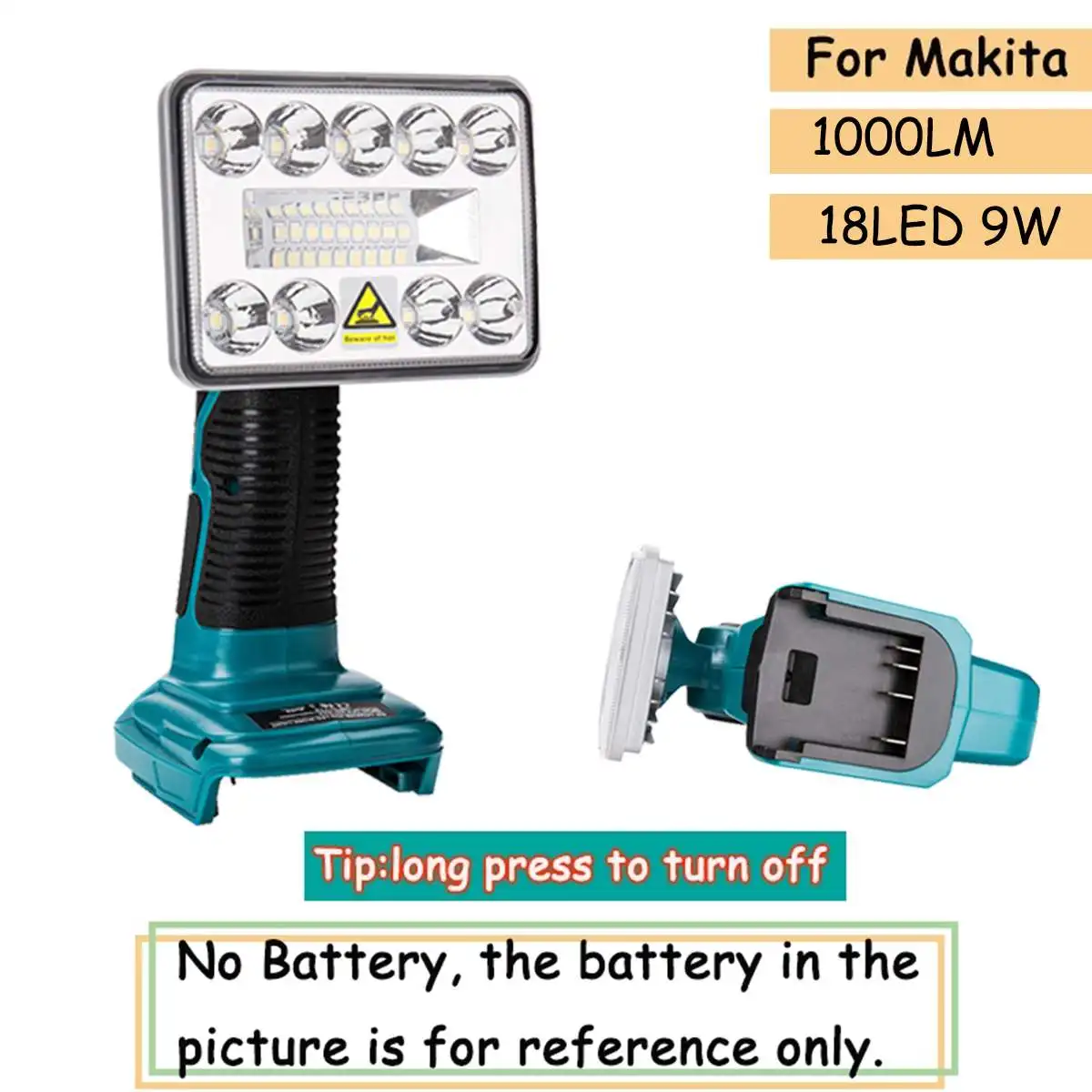 구매 10.8-12V 배터리없이 Makita LED 램프 작업 빛 손전등 리튬 충전식 램프 손전등 휴대용 스포트 라이트