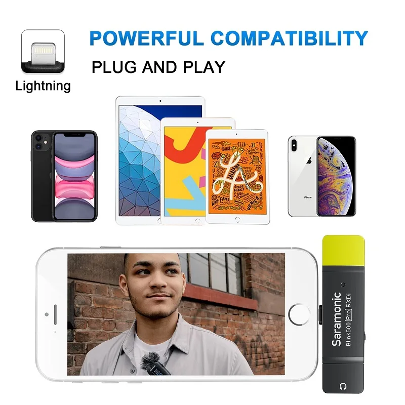 

Saramonic Blink500 Pro B3 B4 B5 B6 Wireless Lavalier Microphone Dual Channel Studio Condenser Interview Mic for Phone DSLR