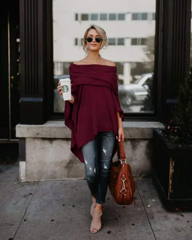 

Winter Womens long sleeve Pullover Jumpers Poncho Cape Tops Cardigans Outwear