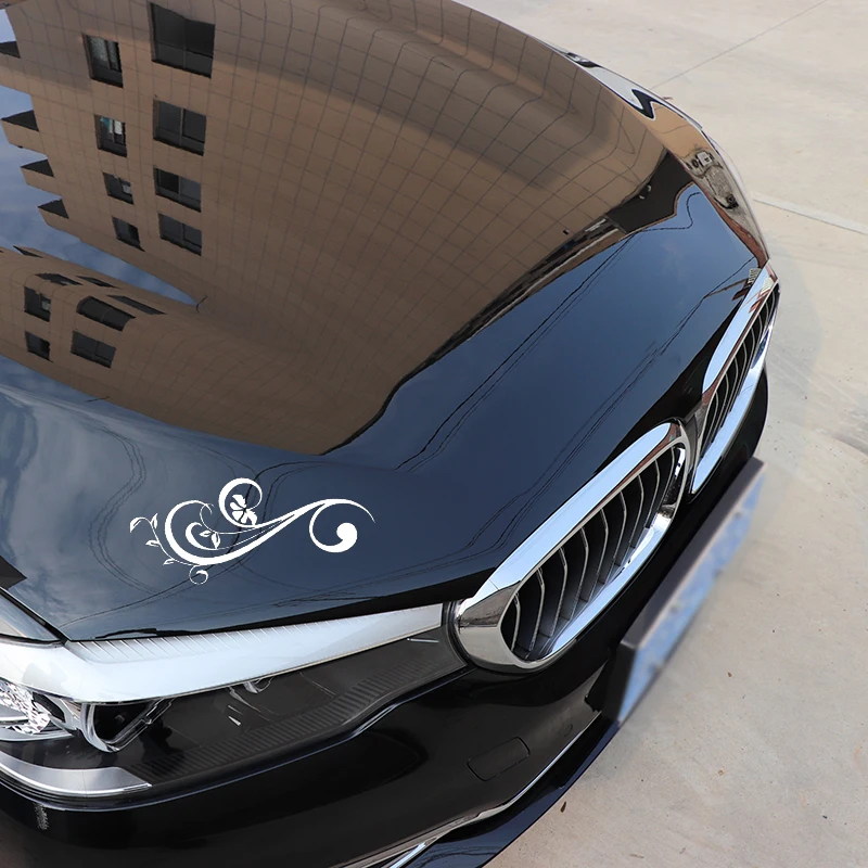 

YJZT 7X17.8CM Creative Flower Branch Art Window Decal Class Car Sticker Decoration C25-1325