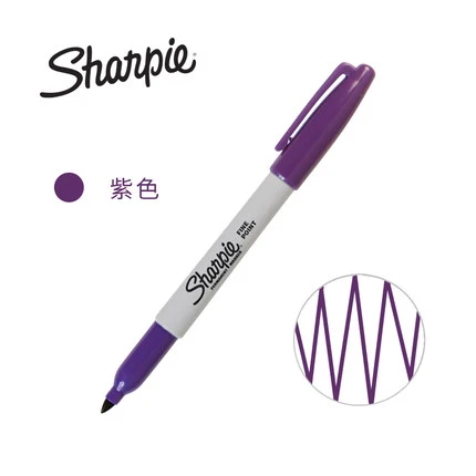 1 шт. Sharpie 31993 экологически чистый мелкий точечный Перманентный маркер 1 мм беспыльный маркер 21 цвет на выбор - Цвет: purple