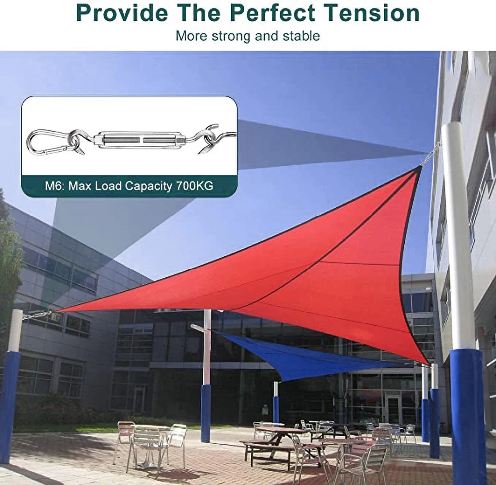 

Shade Sail Hardware Kit for Square and Rectangle Sun Shade Sails Installation for Garden and Outdoor Patio Lawn