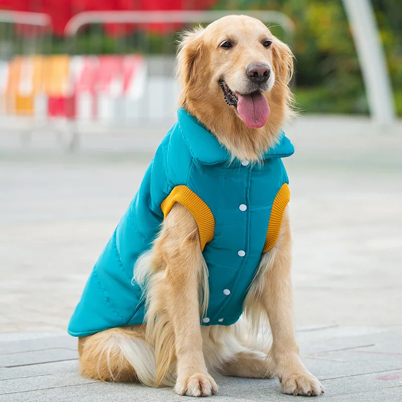 

Осенне-зимняя теплая флисовая куртка ZOOPEEN для домашних животных с овечьей шерстью, утепленная хлопковая ветровка для больших собак средней ...