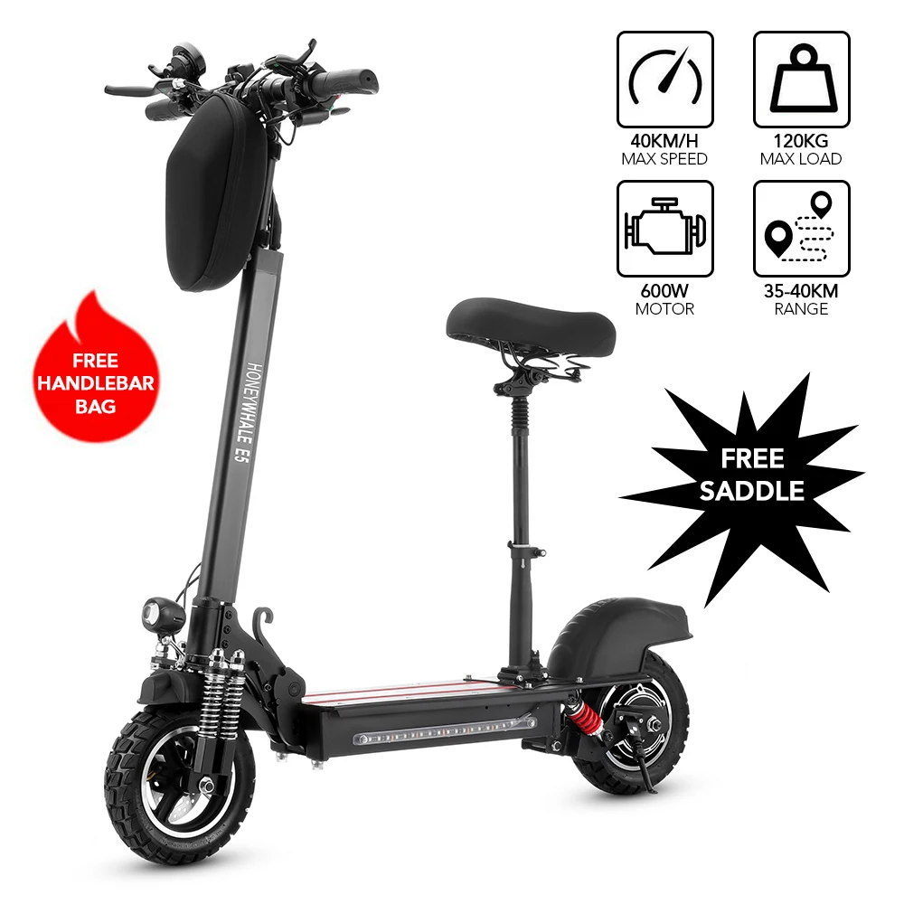 

10 Inch 600W Folding Electric Scooter E Scooter with Phone Holder for City Commuting Weekend Trips 40km/h 13AH 35 - 40KM Range
