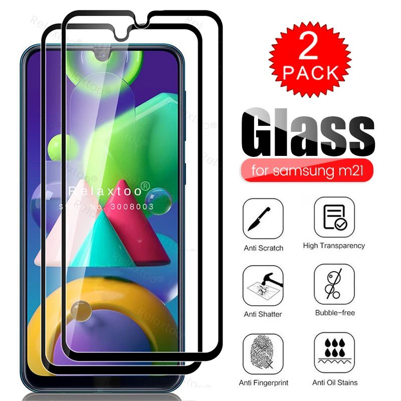 

Стекло для samsung m 21, защитная пленка для экрана, закаленное стекло для samsung galaxy m21 2020 sm-m215f/ds 6,4 дюйма, защитная пленка, 2 шт.