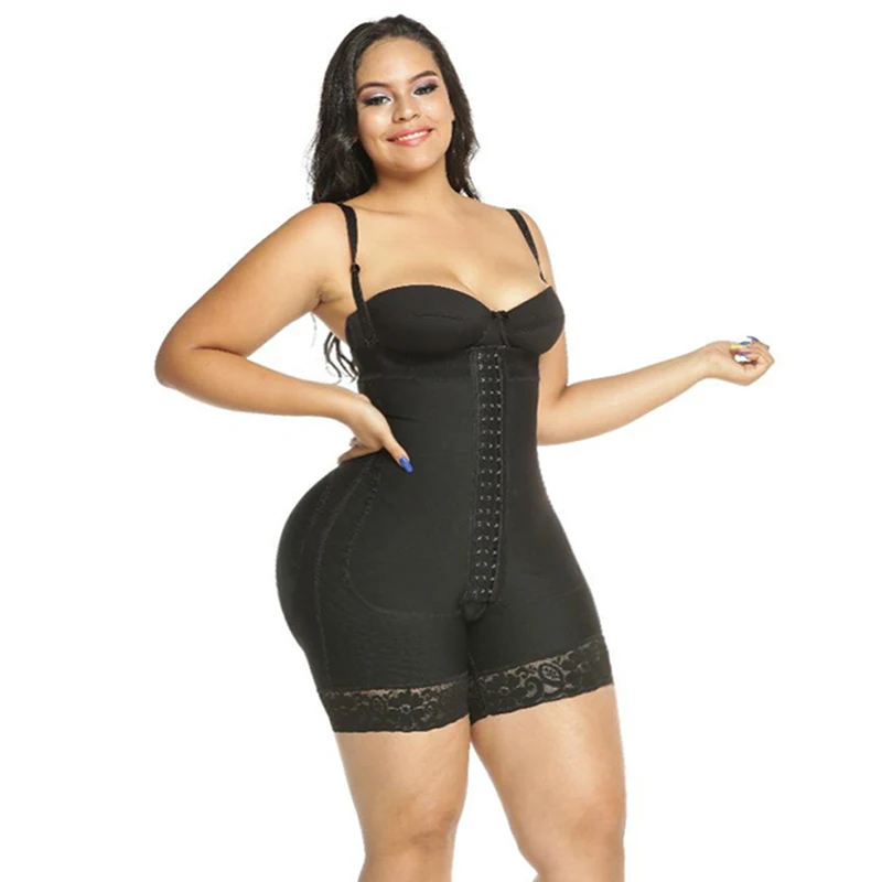 

Post Surgery Compression Garments Strapless Faja Lace Body Shaper Slimming Underwear Belly Reductive Girdle