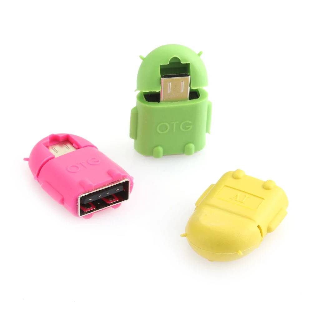 Микро USB к USB 2,0 Мини робот OTG адаптер конвертер для Android телефон Мышка для планшета USB флэш-накопители Аксессуары для мобильных телефонов