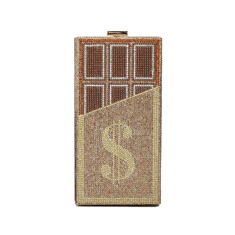 Diamond Purse Woman Rhinestone Chocolate Diamond Handbag Lady Elegant Bags