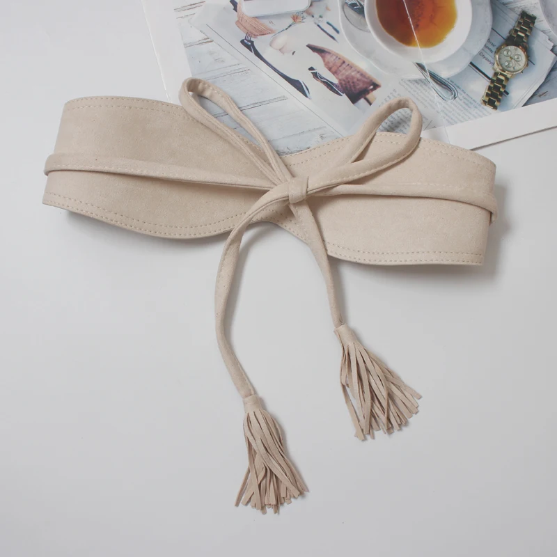 Женское винтажное бархатное платье с поясом и бахромой