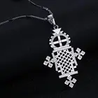 Ожерелье с подвеской в виде креста эфиопского серебра, эскирские коптические кресты, Женская цепочка, ювелирные изделия