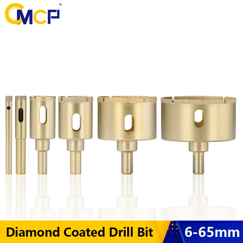 

CMCP Diamond Drill Vacuum Brazed Diamond Drilling Core Bit 6-65mm Ceramic Tile Hole Saw Hole Opener Granite Marble Drill Bits