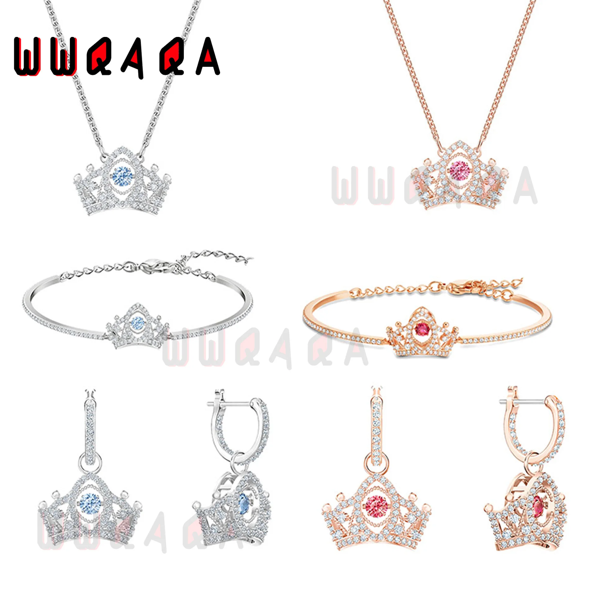 

SWA women's jewelry queen bee crown jewelry set, women's earrings necklace bracelet fashion romantic gift
