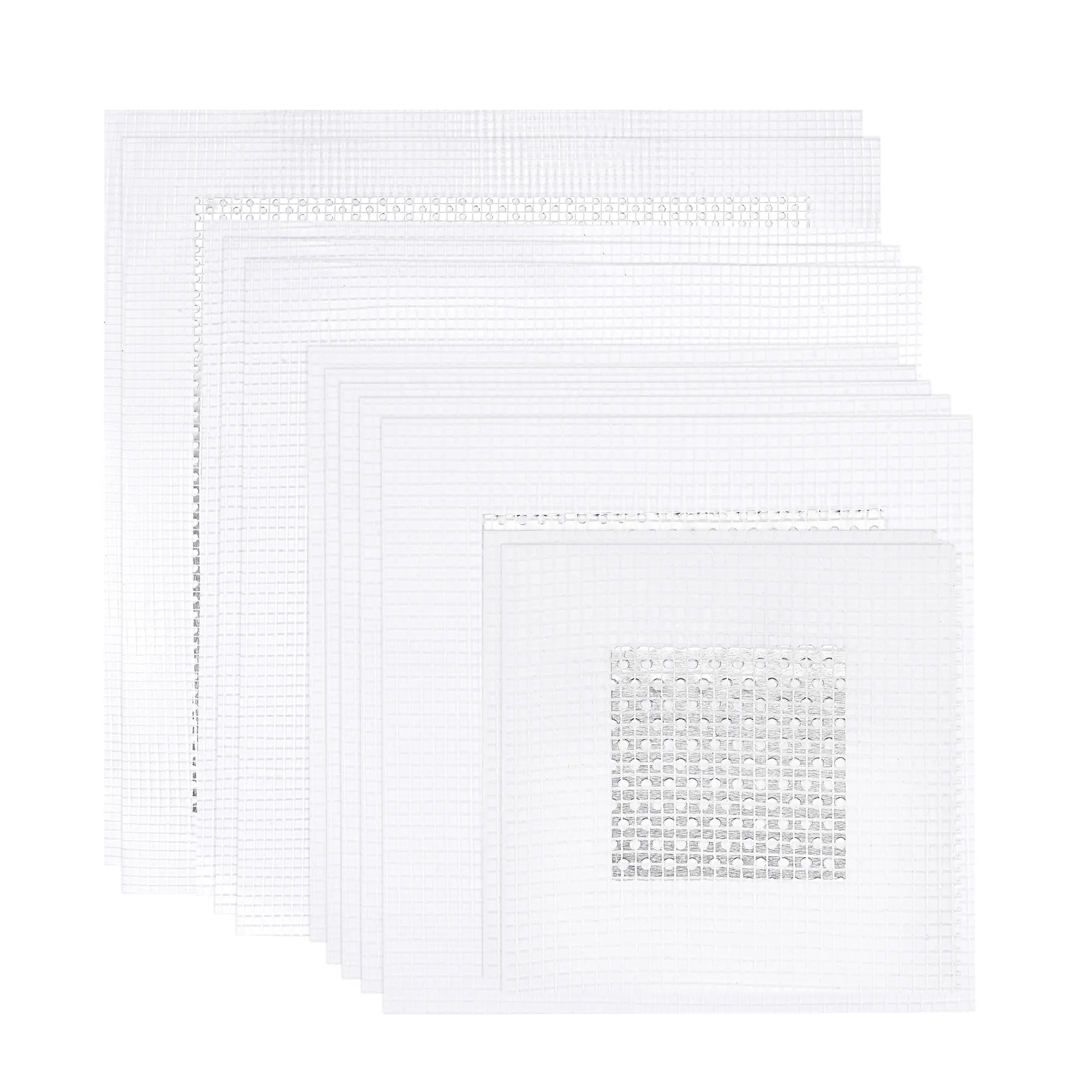 

Uxcell Aluminum Wall Repair Patch Set 2" 4" 6" 8" Self-Adhesive Fiberglass Mesh Over Galvanized Plate