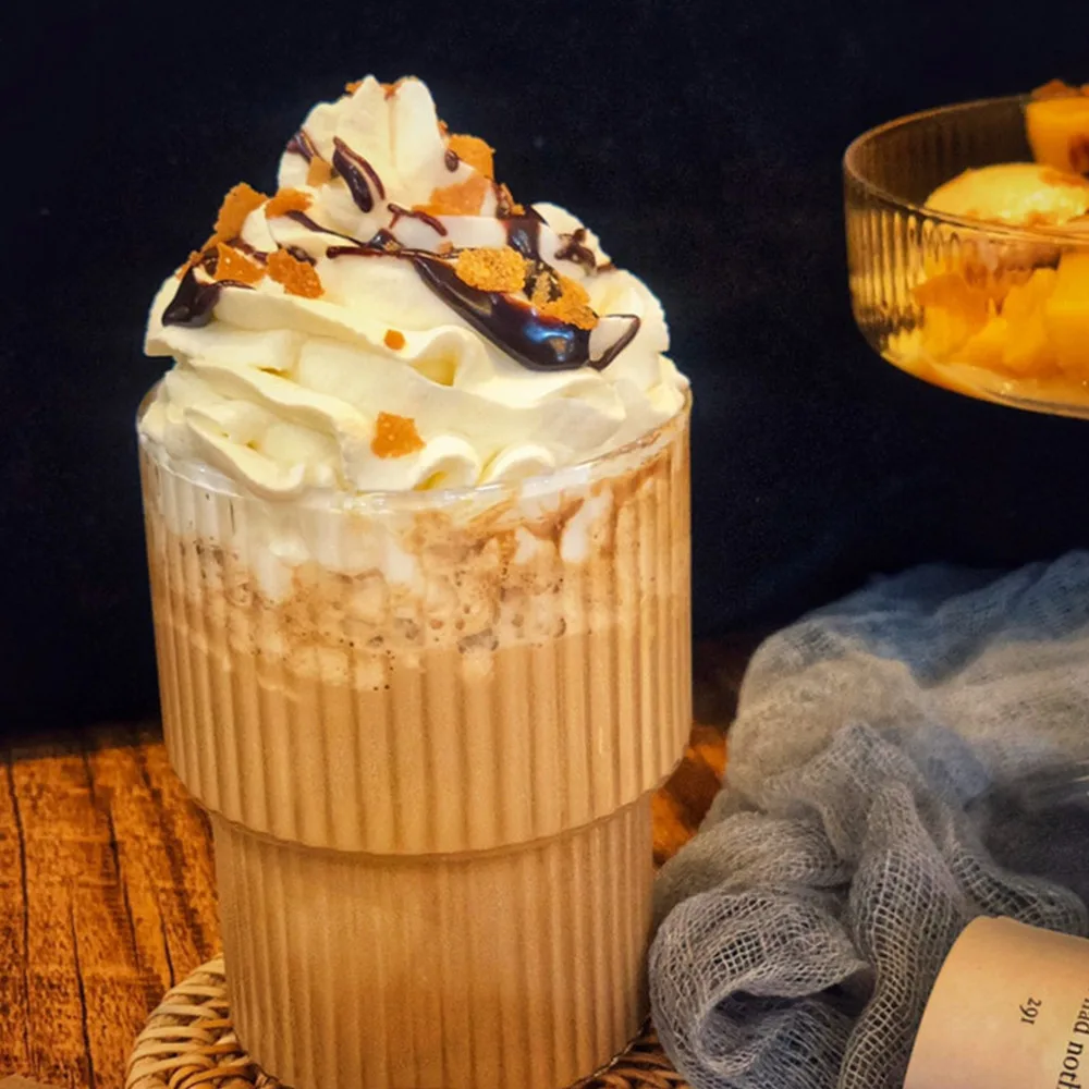 Нордическая бутылка для воды стеклянные чашки Золотая вертикальная полоса