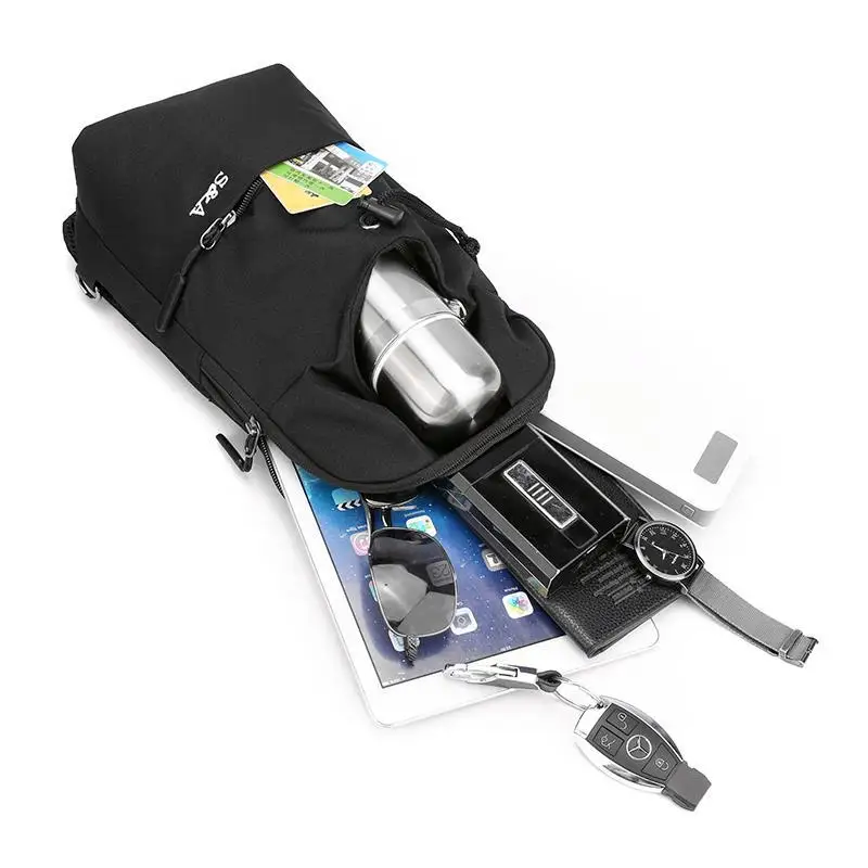 Цена Сумка для бутылки с водой, нагрудная сумка, мужская сумка-мессенджер через плечо, нагрудная многофункциональная спортивная удобная маленьк...