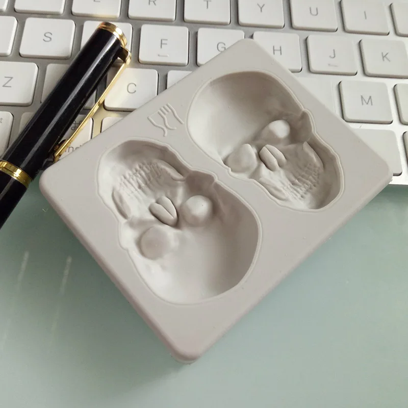 3D Скелет Голова Череп помадка Плесень DIY шоколадные конфеты формы Хэллоуин