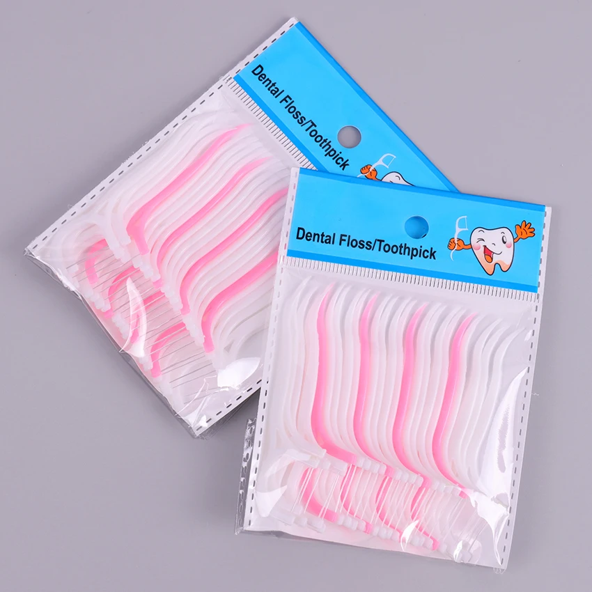 25PCS/Pack Dental Floss Picks Teeth Toothpicks Stick Oral Care Tooth Stain Remove Hygiene Clean | Красота и здоровье