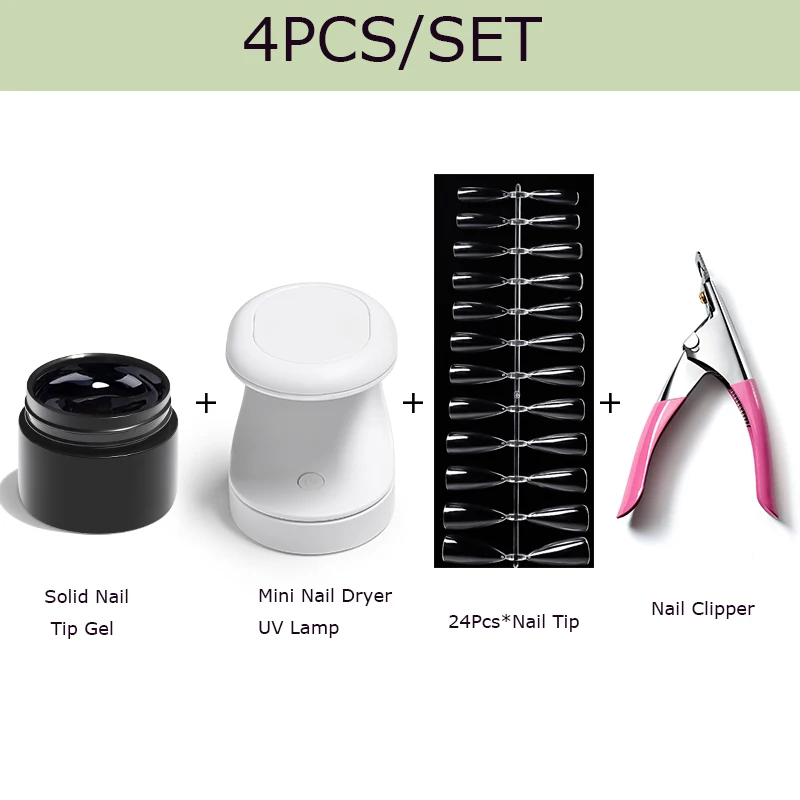 

MEET ACROSS 5g Solid Nail Gel Transparent Soak Off UV LED Nail Art Gel Varnish Function Gel UV Lamp Nail Extension Kits