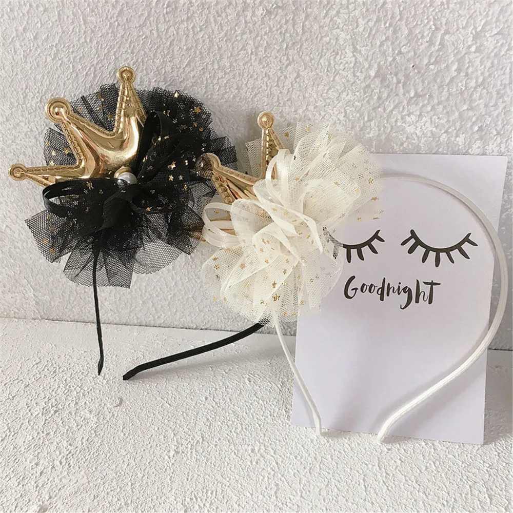 Headbands For Kids Girl Princess Hairbands Yarn Crown Bow Knot Rabbit Flower Child Hair Accessories Korean Handmade Wholesale | Аксессуары