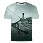 Новая летняя футболка с 3D-принтом рыбалки веселая и оверсайз топ с круглым вырезом и короткими рукавами 110-6XL для мужчин и женщин