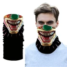 Бесшовная Волшебная головная повязка с 3D рисунком черепа призрака клоуна Шея Гетры для лица головной убор Бандана на Хэллоуин Защита от УФ-лучей Байкерский чехол шарф