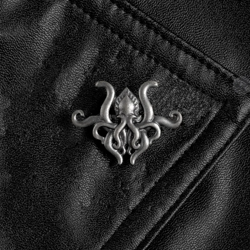 Значок Cthulhu в виде щупальца осьминога металлическая брошь форме выдавливания