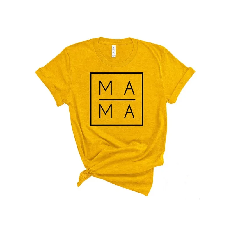 I Love MAMA подарок для мамы рубашка большого размера модная квадратный узор