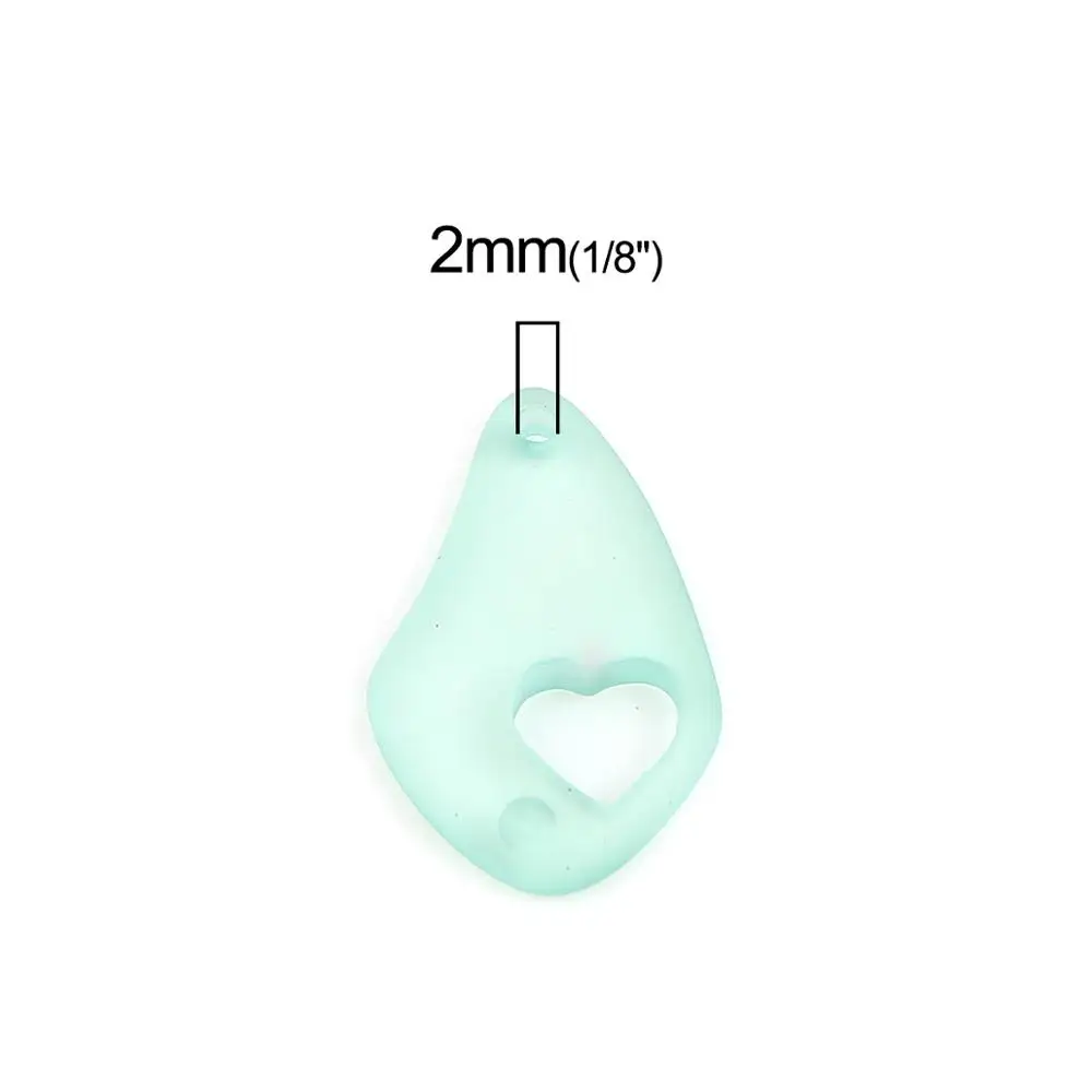 5 шт. подвески из смолы в виде сердца слона|drop pendant|sea glassresin charm pendant |