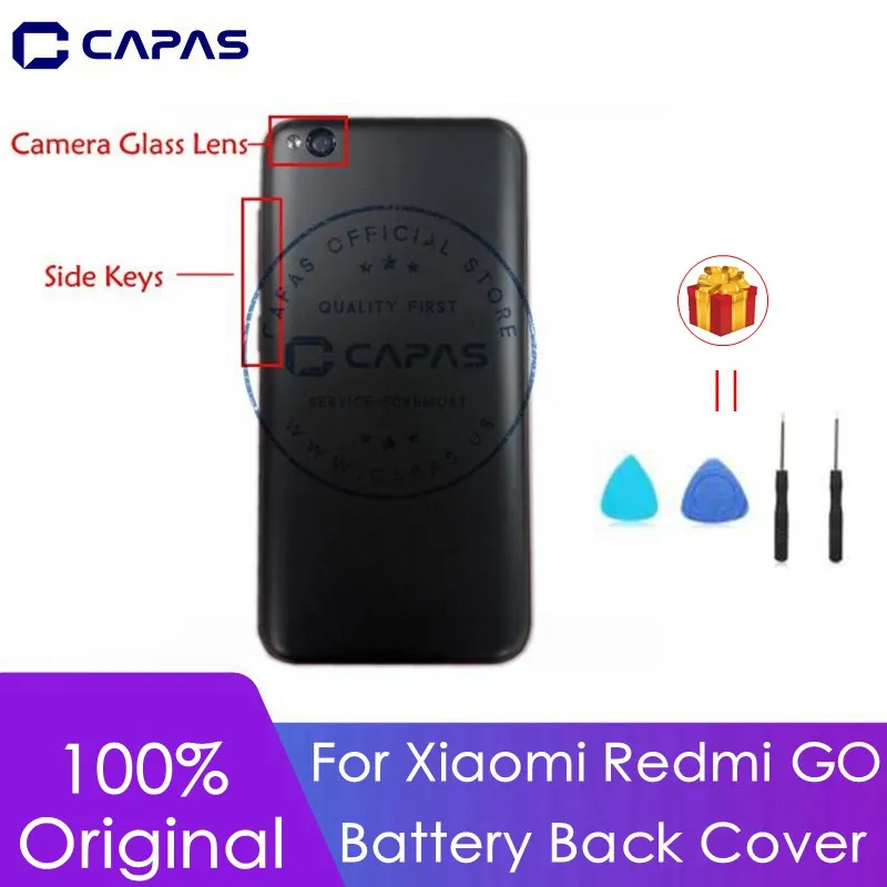 Оригинальная задняя крышка аккумулятора для Redmi Go + боковые кнопки стеклянный
