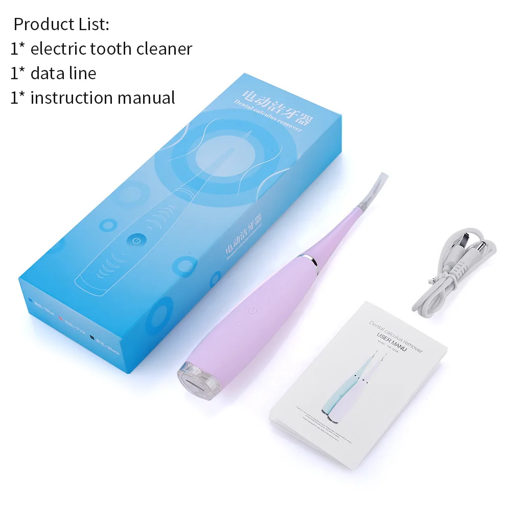 

Electric Ultrasonic Dental Scaler Portable Tooth Calculus Remover Tooth Stains Tartar Tool Whitening Teeth Oral Hygiene Cleaners