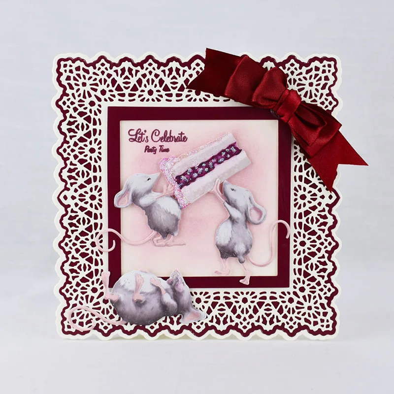 

JC Mouse Cake Metal Cutting Dies Handmade Diy for Scrapbooking Card Make Shape Stencil Craft Mold Mould Model Decor New Design