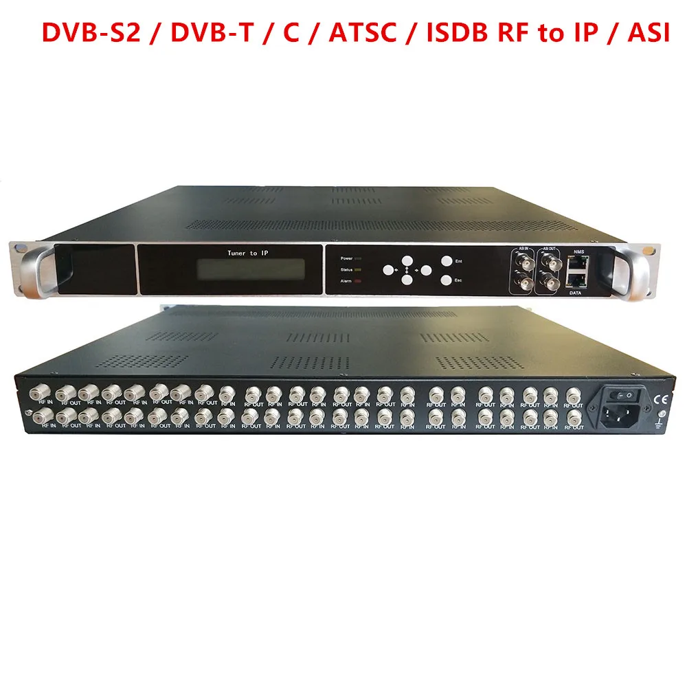 24 тюнера для IP ASI все-в-одном DVB-S2 / DVB-T C ATSC ISDB RF в шлюз оборудование телевизионной