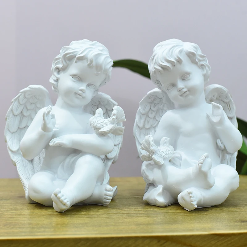 

European Fashion Resin Angel Figurine Home Decoration Crafts Fairy Garden Miniatures Statue Birthday Wedding Gifts