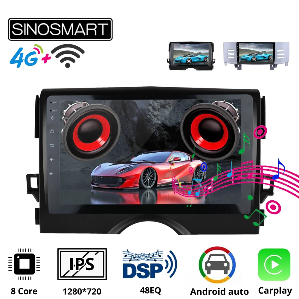 Sinosmart Автомобильный GPS навигационный плеер Радио для Toyota Mark X Reiz 2005 2018 2.5D IPS/QLED