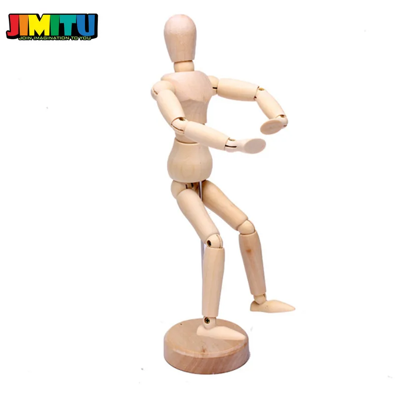 JIMITU деревянная шарнирная кукла 14/20 см тела фигурку модель куклы картина мультфильм головки блока Объединенная модель марионетки