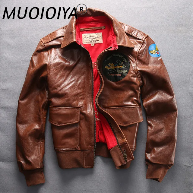 

A2 Air Force Avirex fly Меховая куртка из натурального меха Кожаная куртка Для мужчин из натуральной телячьей куртка-бомбер с Для Мужчин's мотоциклетн...