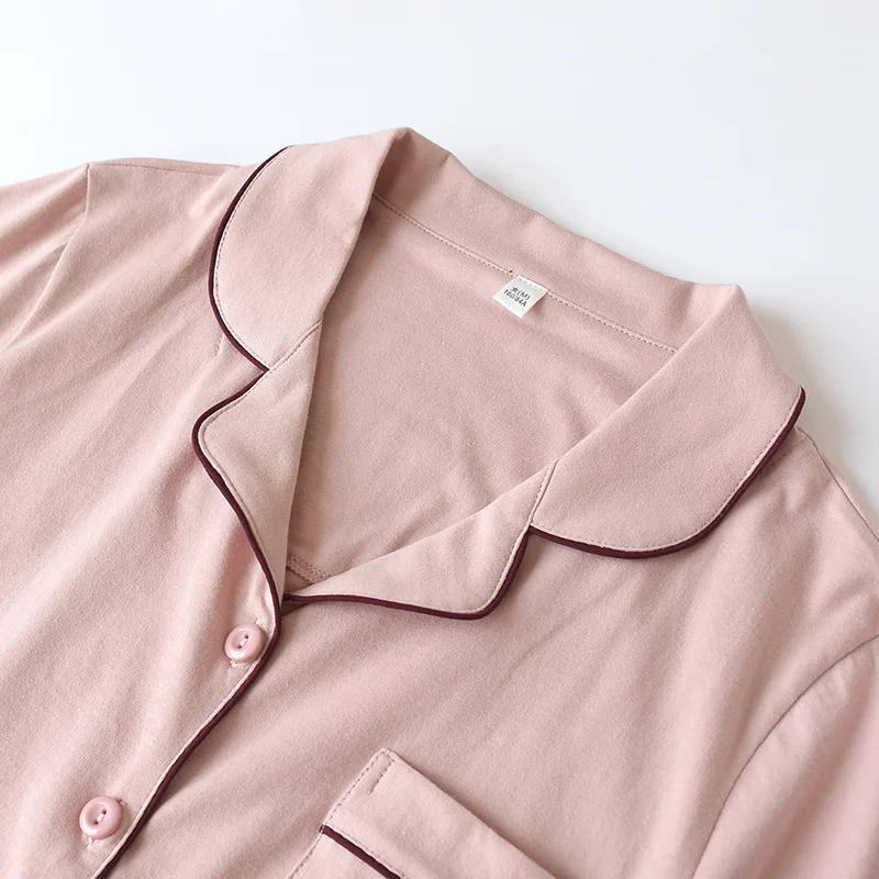 Summer 2023 new cotton couple pajamas suit female short-sleeved shorts men's pajamas thin home service suit  pyjamas women pink