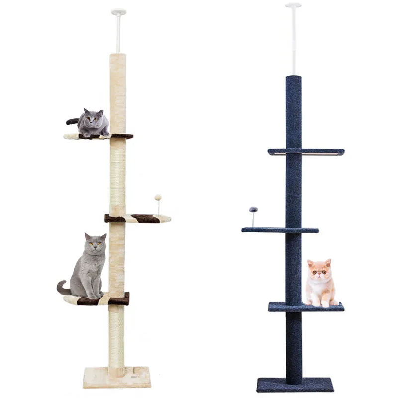 

Многослойная игрушка-дерево для кошек, регулируемая Когтеточка, рамка для скалолазания, платформа для прыжков, сизальная Когтеточка для ко...