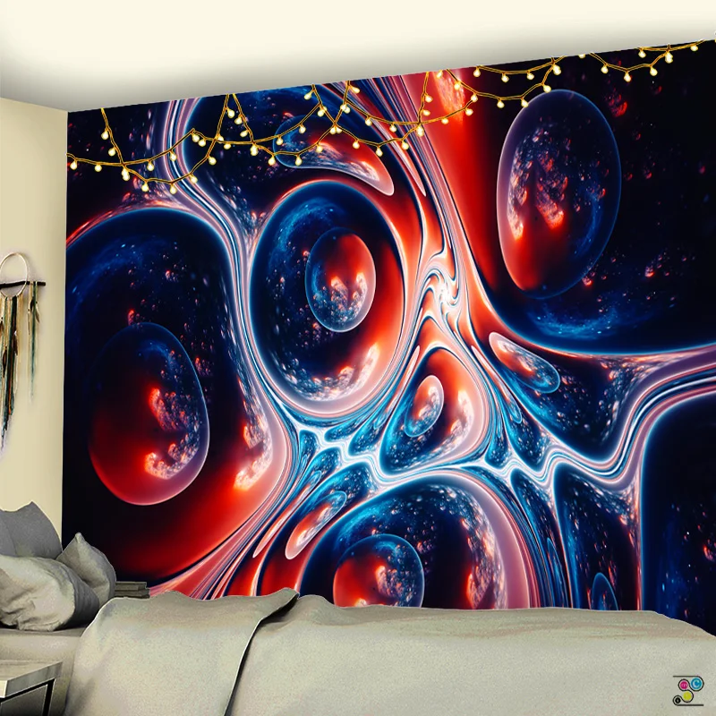

boho decor tapestry digital art abstract colorful circle glass lines Nordic Bedroom sky map home modern decoration wholesale