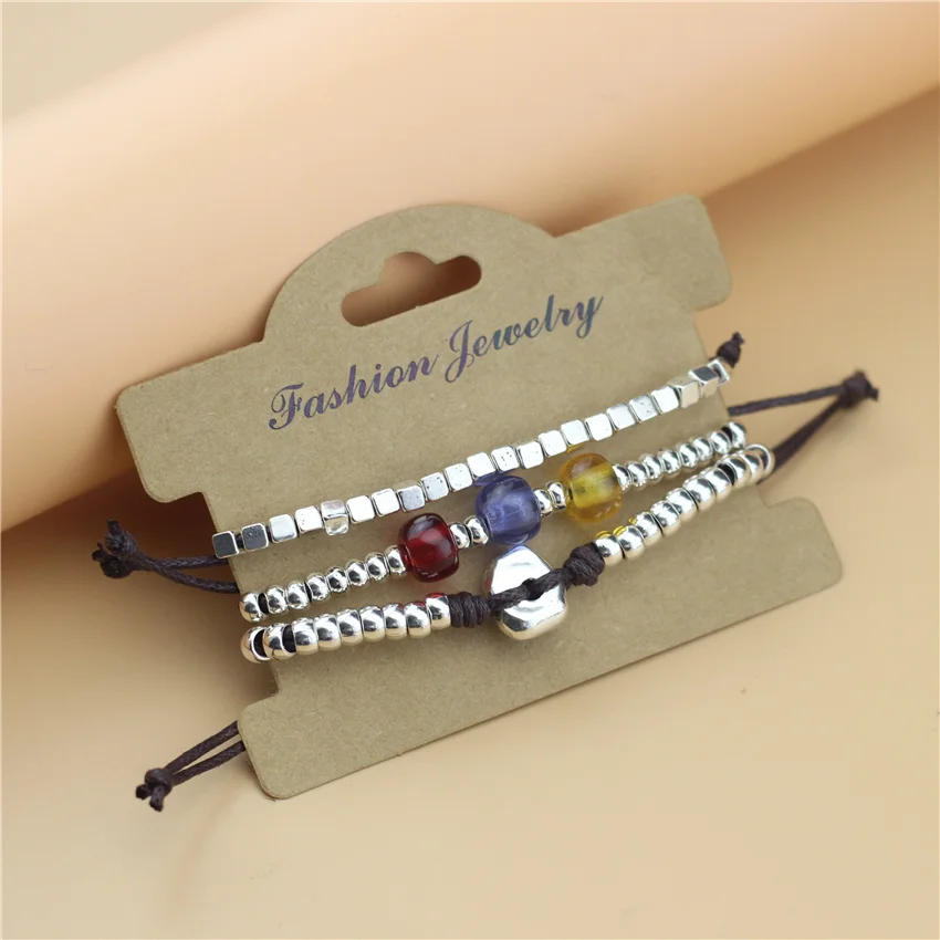 

Anslow (3pcs/Set) Fashion Jewelry Elegant Women Design Color Bead Girls Lovers' Charm Friendship Bracelet Simple Party LOW0863LB