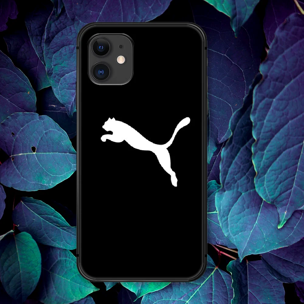 

Pume Sport Brand Leopard Phone Case For IPhone 4 4s 5 5S SE 5C 6 6S 7 8 Plus X XS XR 11 12 Mini Pro Max 2020 black Back 3D Prime