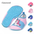 Детские плавательные туфли 2021, летняя пляжная обувь для мальчиков, домашняя нескользящая обувь для маленьких девочек, домашняя обувь с мультяшным принтом, детские носки для пола