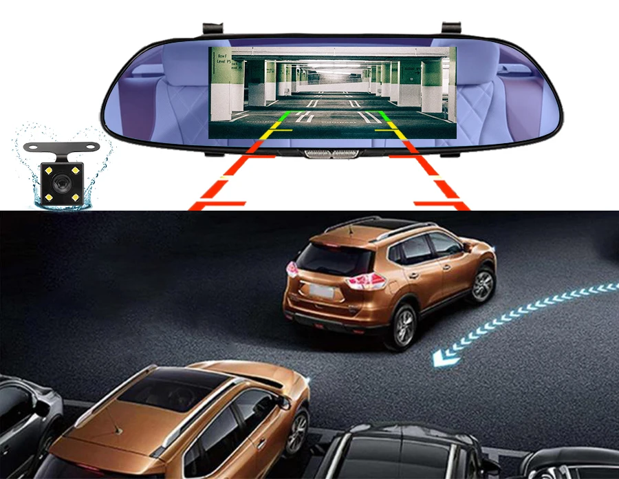 E-ACE D01 gps навигация трекер Автомобильный видеорегистратор 3g Wifi камера " сенсорный экран Android навигаторы 1080P видео рекордер зеркало заднего вида