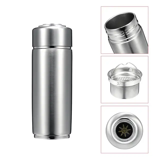 Micro-electrolysis Energy Health Cup Stainless Steel  Quantum Alkaline Filtered Water Cup Energy Ionizer health Bottle 400ml 10