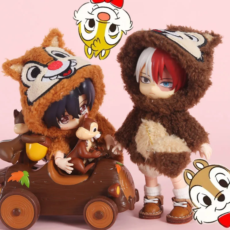 

M0380 children handmade toy 1/12 GSC ob11 Doll BJD/SD doll clothes props Accessories Stuffed animal fox set