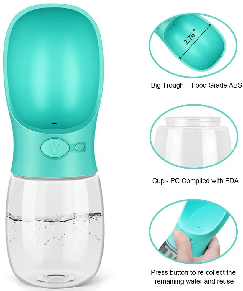 Портативная бутылка для воды собак поилка маленьких и больших питомцев уличная