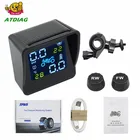 2020 Водонепроницаемая беспроводная система контроля давления в шинах на солнечной энергии, система контроля давления в шинах, зарядка через USB, с 2 датчиками